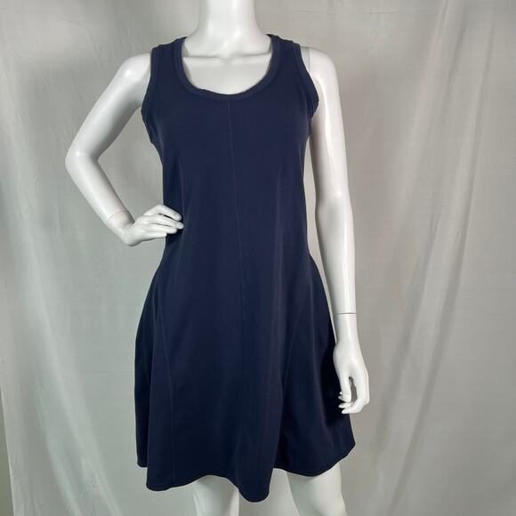 Athleta Navy Blue Knit Tank Dress Size Medium - Picture 1 of 8